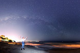 Milky way at the beach - An other way of relaxing..