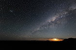 Moonset at Uluru (Ayers Rock) - A spectacular and colorful moonset at the famous rock